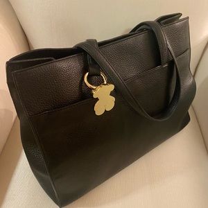 Tous Leather Handbag 
Genuine Leather Shoulder bag double strap